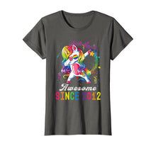 Load image into Gallery viewer, Girls Awesome Since 2012, 8th Birthday Unicorn Dabbing Cute T-Shirt