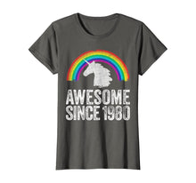 Load image into Gallery viewer, 1980 40th Birthday Gift Unicorn Rainbow 40 Years Old Women T-Shirt