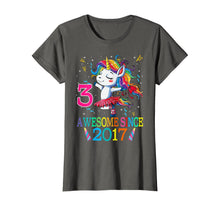 Load image into Gallery viewer, 3rd Birthday Unicorn Awesome Since 2017 T-Shirt