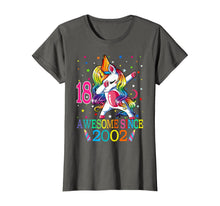 Load image into Gallery viewer, Awesome Since 2002 Dabbing Unicorn 18th Birthday Gift Girls T-Shirt