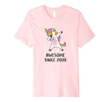 Load image into Gallery viewer, Dabbing Unicorn Birthday Girl Gift 10 Years Old Born in 2008