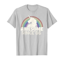 Load image into Gallery viewer, Unicorn 34st Birthday Gift Rainbow 1986 T-Shirt