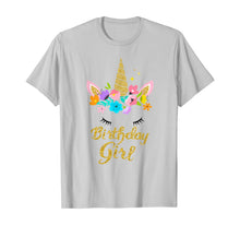Load image into Gallery viewer, Unicorn Birthday Girl T-Shirt Gift Birthday Present For Girl