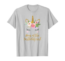 Load image into Gallery viewer, Floral Mom of the Birthday Girl Unicorn Shirt