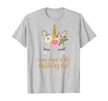 Load image into Gallery viewer, Floral Grandma of the Birthday Girl Unicorn Shirt