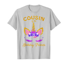 Load image into Gallery viewer, Cousin Of The Birthday Princess Unicorn Birthday Girl T-Shirt