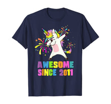 Load image into Gallery viewer, 9 Years Old 9th Birthday Awesome Since 2011 Unicorn T-Shirt