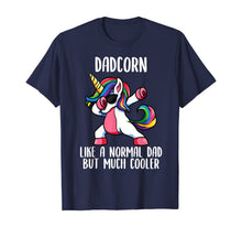 Load image into Gallery viewer, Mens Unicorn Dad Girl Birthday Party Apparel, DadCorn Cute T-Shirt