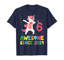 Load image into Gallery viewer, Cute Unicorn Dabbing Birthday Kids 6 Years Old 6th Bday T-Shirt