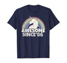 Load image into Gallery viewer, Unicorn 34st Birthday Gift Rainbow 1986 T-Shirt