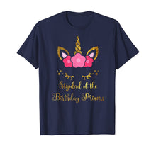 Load image into Gallery viewer, Floral Unicorn Stepdad Of The Birthday Princess T-shirt