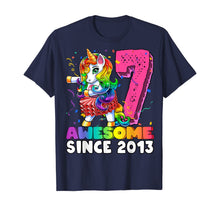 Load image into Gallery viewer, Awesome Since 2013 Flossing Unicorn Tutu 7th Birthday Gift T-Shirt