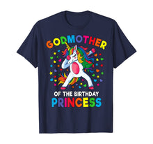 Load image into Gallery viewer, Godmother Of The Birthday Princess Dabbing Unicorn Party T-Shirt