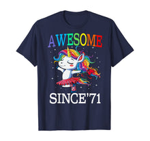 Load image into Gallery viewer, Unicorn 49th Birthday Gift Rainbow 1971 49 Years Old T-Shirt