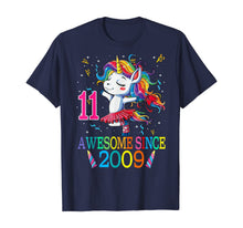 Load image into Gallery viewer, 11st Birthday Unicorn Awesome Since 2009 T-Shirt