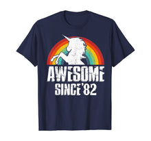 Load image into Gallery viewer, Unicorn Awesome Since 1982 37th Birthday TShirt Decoration