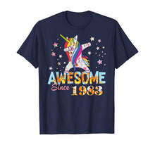 Load image into Gallery viewer, Dabbing Unicorn Awesome since 1983 36th Birthday Gift 36 yrs