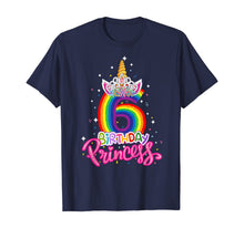 Load image into Gallery viewer, Birthday Princess Unicorn 6 Year Old 6th Birthday Girl Kids T-Shirt