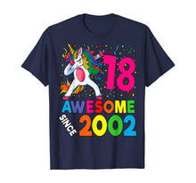 Load image into Gallery viewer, 18th Birthday Dabbing Unicorn Party Gift 18 Years Old Girl T-Shirt