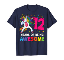 Load image into Gallery viewer, 12th Birthday Dabbing Unicorn Party Gift 12 Years Old Girls T-Shirt