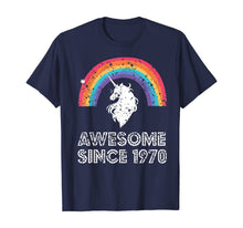 Load image into Gallery viewer, 1970 50th Birthday Gift Unicorn Rainbow 50 Years Old Costume T-Shirt