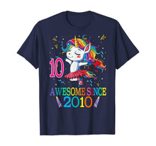 Load image into Gallery viewer, 10th Birthday Unicorn Awesome Since 2010 T-Shirt