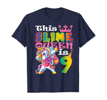Load image into Gallery viewer, Girls Slime Queen 9 9th Birthday Unicorn T Shirt Gift