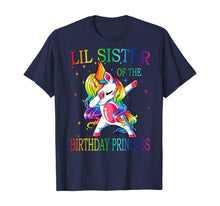 Load image into Gallery viewer, Lil Sister of the Birthday Princess Unicorn Girl T-Shirt