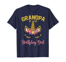 Load image into Gallery viewer, Grandpa Of The Birthday Girl Party Outfit Unicorn Matching T-Shirt