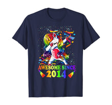 Load image into Gallery viewer, Awesome Since 2014 6th Birthday Unicorn Dabbing Girl Party T-Shirt