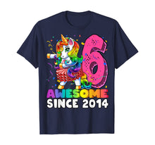 Load image into Gallery viewer, Awesome Since 2014 Flossing Unicorn Tutu 6th Birthday Gift T-Shirt