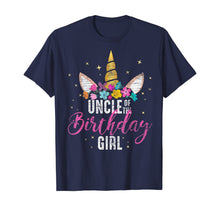Load image into Gallery viewer, Uncle Of The Birthday Girl Uncle Gift Unicorn Birthday T-Shirt
