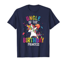 Load image into Gallery viewer, Uncle of the Birthday Princess Gift Dabbing Unicorn Girl Dad T-Shirt