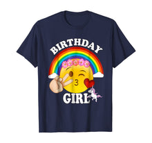 Load image into Gallery viewer, Emoji Birthday Shirt For Girls Unicorn Rainbow Heart Kiss