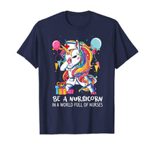 Load image into Gallery viewer, Funny Unicorn Dabbing Nurse Shirt Nursicorn Nursing Birthday