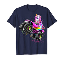 Load image into Gallery viewer, Monster Truck Unicorn Birthday Party Monster Truck Girl Gift T-Shirt