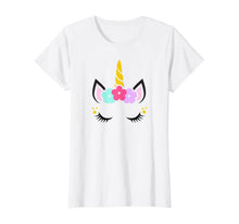 Load image into Gallery viewer, Unicorn Face Birthday T-Shirt