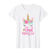 Load image into Gallery viewer, Womens Unicorn Aunt of the Birthday Girl Shirt Matching Party Tee