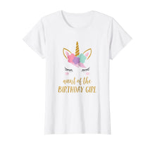 Load image into Gallery viewer, Cute Unicorn Aunt Shirt, Aunt of the Birthday Girl