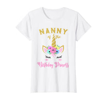 Load image into Gallery viewer, Nanny Of The Unicorn Birthday Princess Girl Matching Shirt