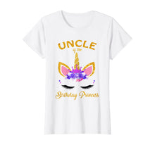 Load image into Gallery viewer, Uncle Of The Unicorn Birthday Princess Birthday Party TShirt