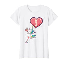 Load image into Gallery viewer, Skating UNICORN 9 year old | 9th Birthday Girl Shirt Gift