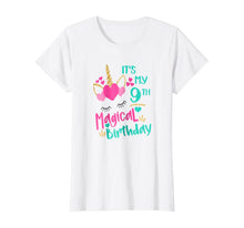 Load image into Gallery viewer, It's My 9th Magical Birthday Girls Unicorn Birthday Shirt