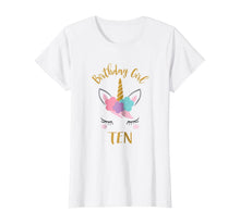 Load image into Gallery viewer, 10th Birthday Unicorn Outfit, 10th Birthday Girl Shirt