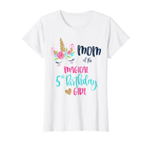Load image into Gallery viewer, Womens Unicorn Mom of the 5th Birthday Girl Shirt Matching Mama