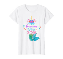 Load image into Gallery viewer, Girls Awesome Since 2013-7th Birthday Unicorn Mermaid Party T-Shirt