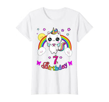 Load image into Gallery viewer, Caticorn 7th seven years Birthday Unicorn Cat Rainbow Shirt T-Shirt