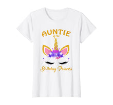 Load image into Gallery viewer, Womens Aunt Of The Birthday Princess T-Shirt Unicorn Birthday Girl
