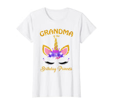 Load image into Gallery viewer, Womens Unicorn Girl Grandma Of The Birthday Princess T-Shirt