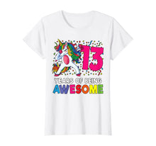 Load image into Gallery viewer, 13th Birthday Dabbing Unicorn Party Gift 13 Years Old Girls T-Shirt
